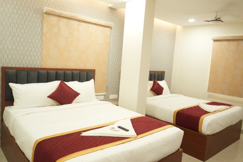 Premium room made up for four guests