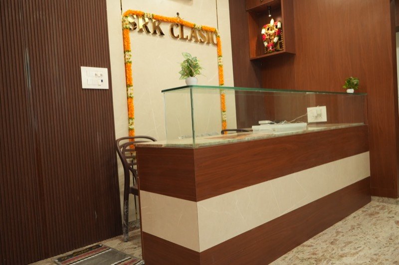 Reception counter detail